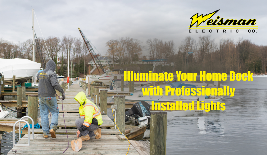 Residential dock lighting installation 