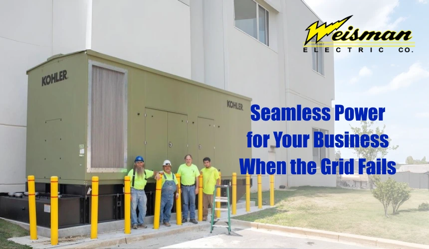 Standby generator installed at a commercial property