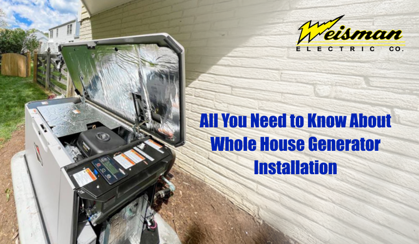 Residential generator installation by Weisman Electric Co.