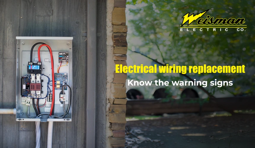 Licensed electrician inspecting outdated electrical wiring in a Maryland home