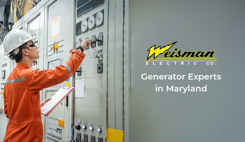 "Weisman Electric Co. team providing generator maintenance service"