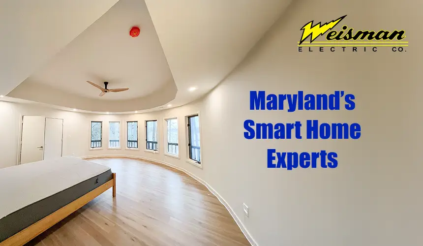 Weisman Electric Co. electrician installing smart home lighting