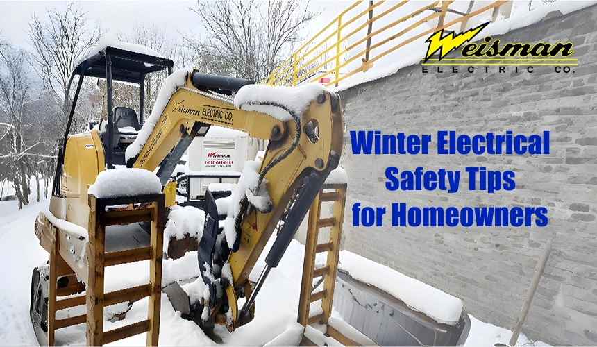 Home electrical system being inspected for winter safety