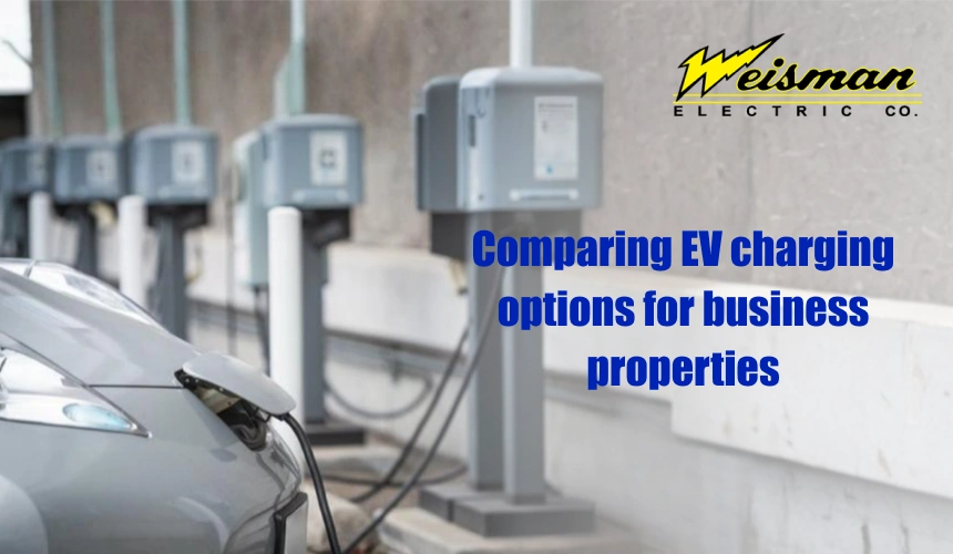 Level 1 vs Level 2 EV chargers at a commercial property