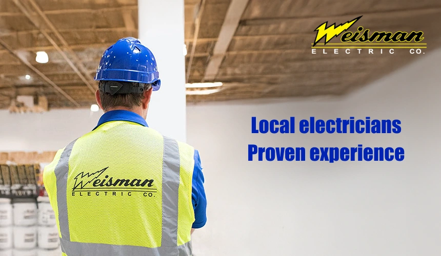 Licensed residential electrician servicing a Maryland home
