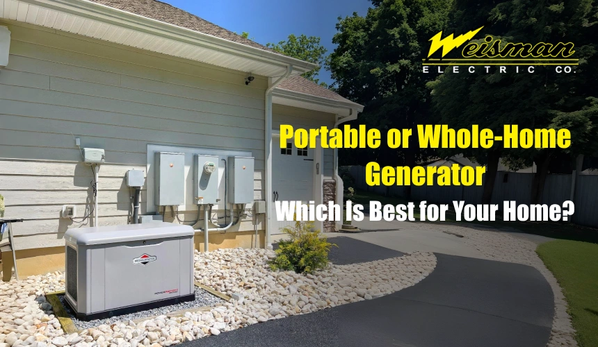 Comparison of portable and whole-home generators for residential backup power