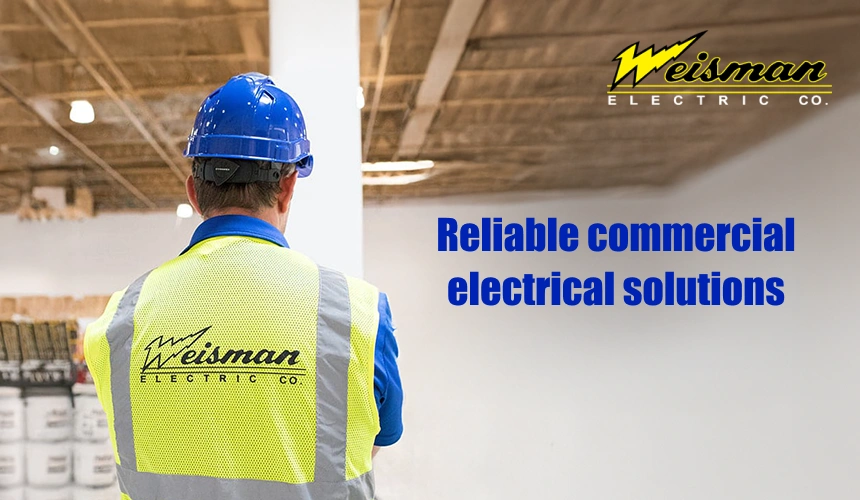 Weisman Electric commercial service electrician performing lighting installation and repair