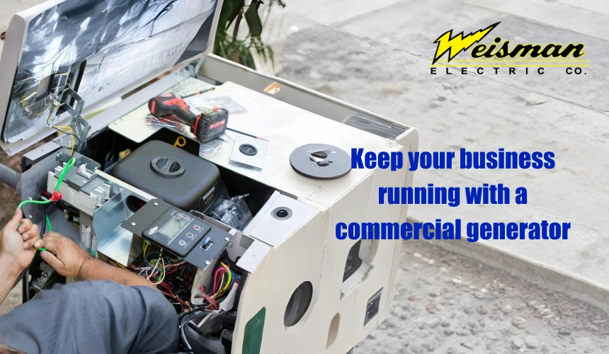 commercial generator installation for business building backup power system maryland