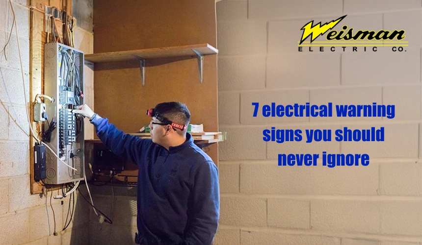 warning signs of electrical problems in a Maryland home including flickering lights and outlets